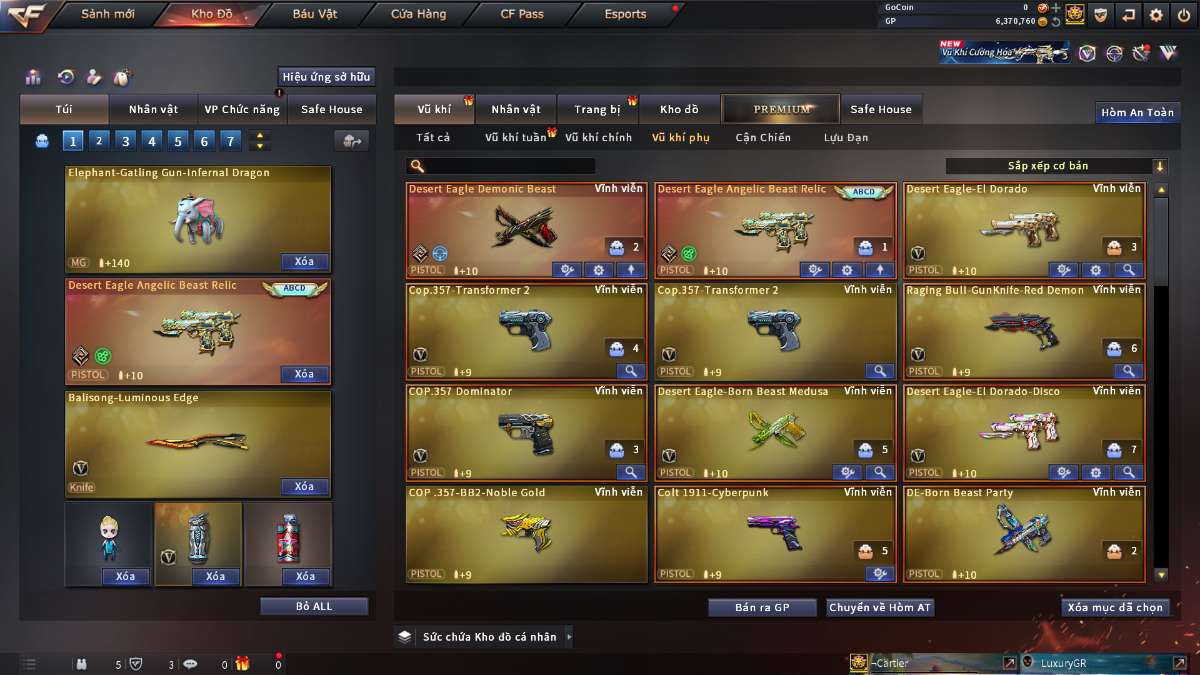 shop acc cf uy tin gia re